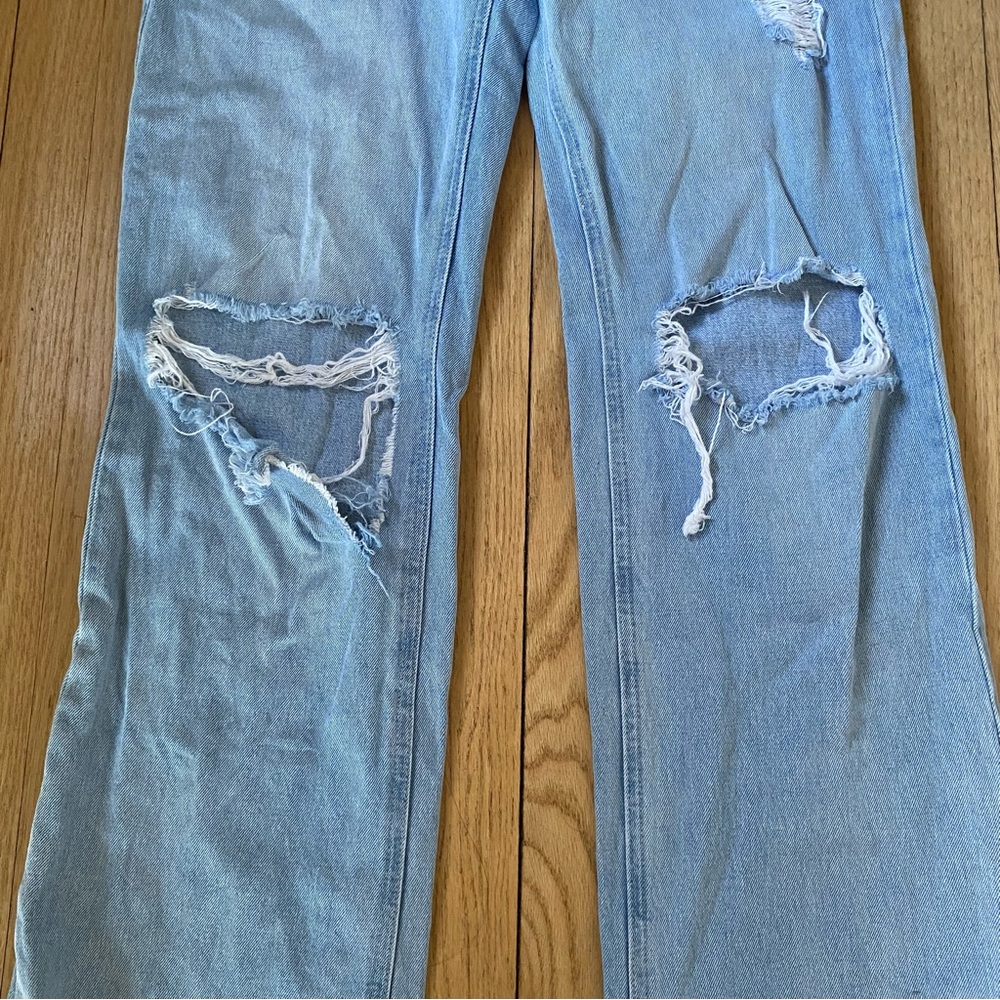 Altar'd State Jeans Women’s 27 Distressed Blue Cotton 34” Casual Juniors - Picture 3 of 11
